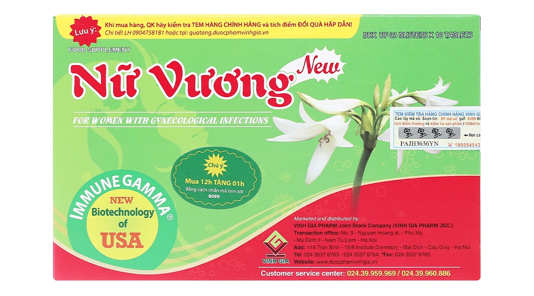Nữ Vương New hỗ trợ giảm viêm âm đạo hộp 30 viên - 1