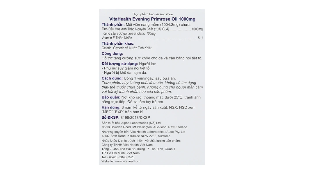 Vitahealth Evening Primrose Oil hộp 60 viên - 5