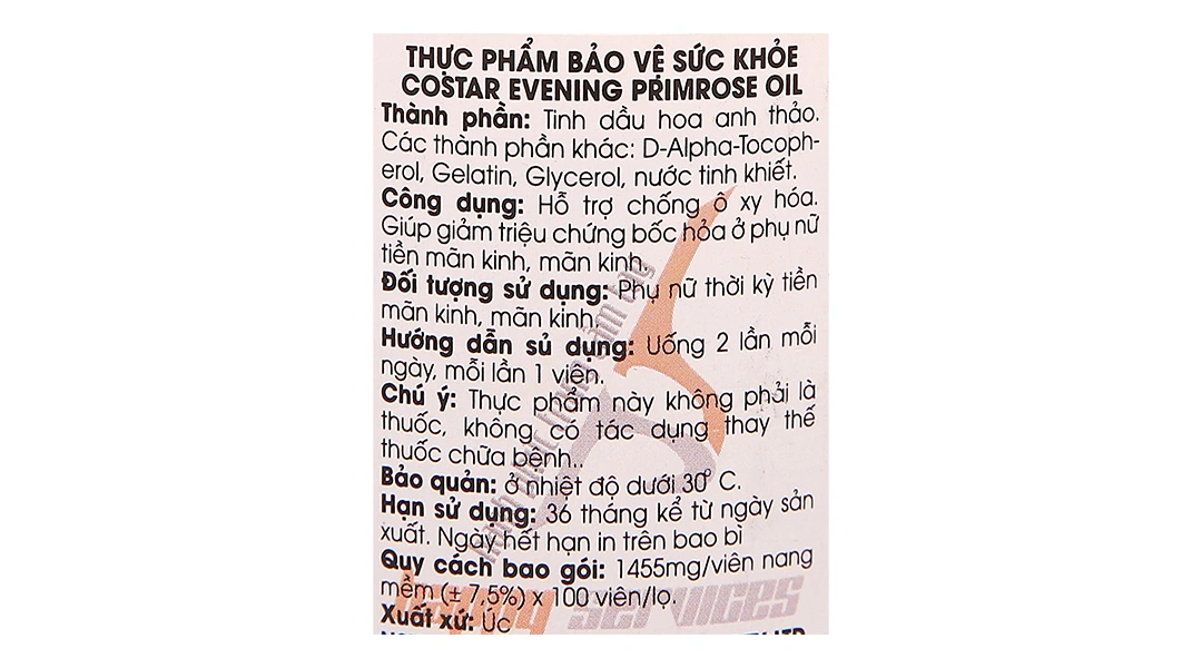 Costar Evening Primrose Oil hộp 100 viên - 4