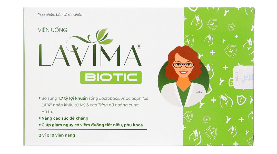 Thực phẩm bảo vệ sức khỏe Viên Uống Lavima Biotic Hộp 20 Viên - 1