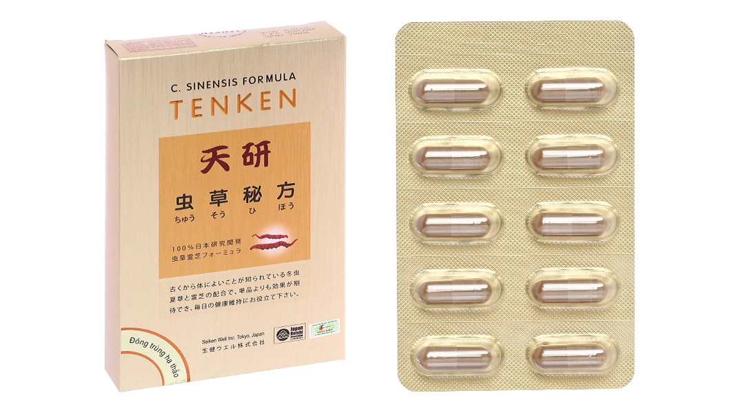 Đông Trùng Hạ Thảo Tenken hộp 60 viên - 