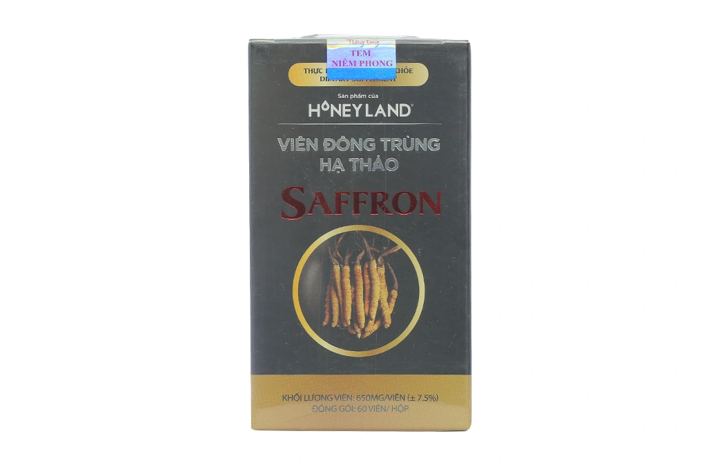 Honeyland Viên Đông Trùng Hạ Thảo Saffron hộp 60 viên - 