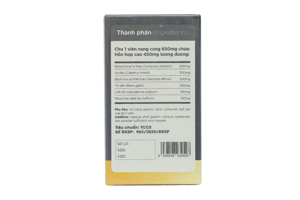 Honeyland Viên Đông Trùng Hạ Thảo Saffron hộp 60 viên - 2