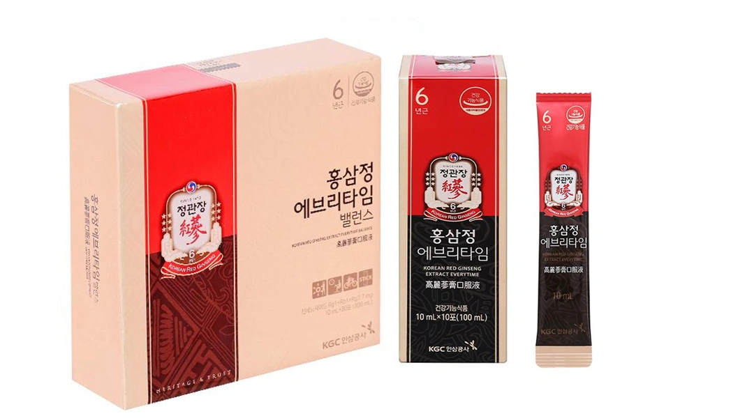 Thực phẩm bảo vệ sức khỏe Korean Red Ginseng Extract Everytime Balance hộp 30 gói - 