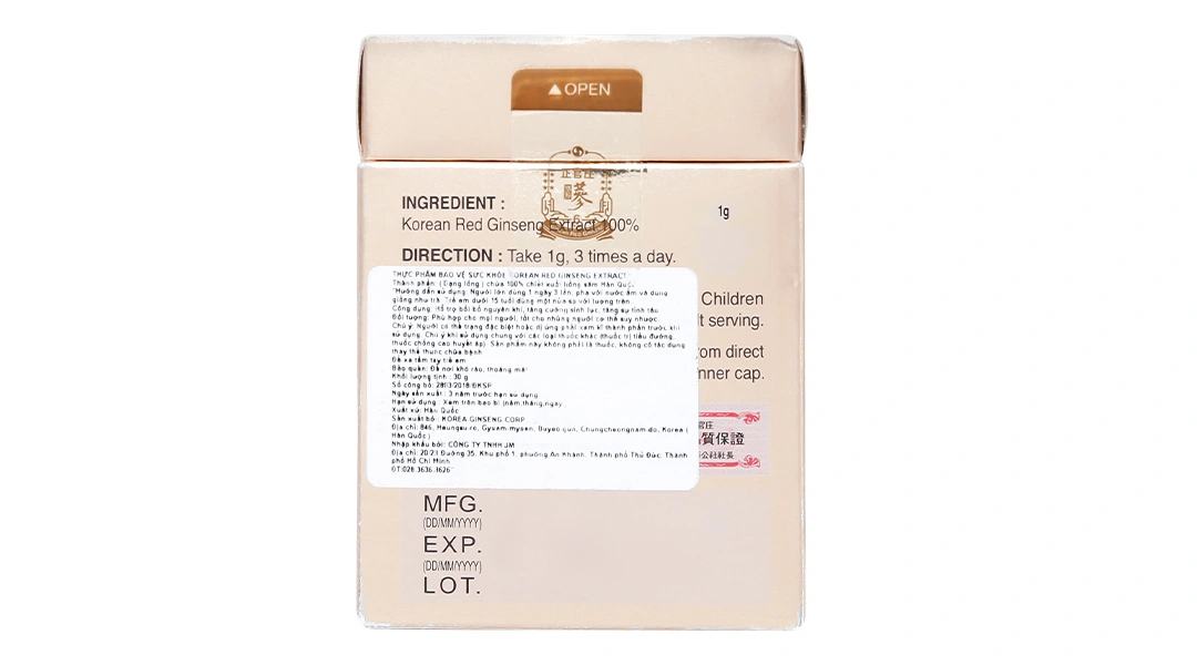 Korean Red Ginseng Extract hỗ trợ tăng cường sinh lực hộp 30g - 2
