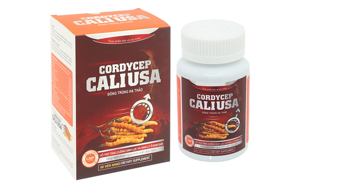 Cordycep Cali Usa Đông Trùng Hạ Thảo hộp 60 viên - 