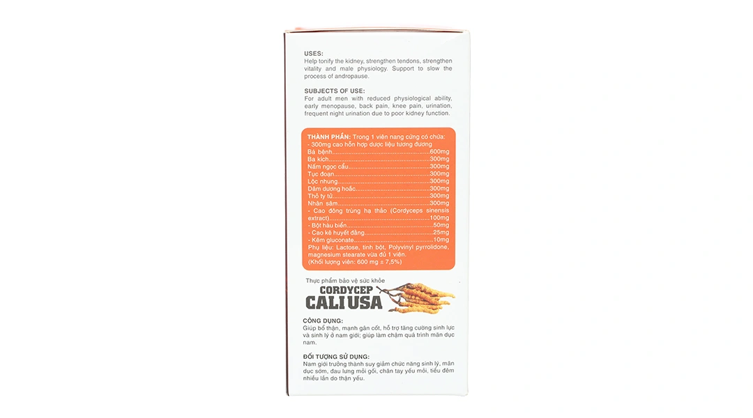 Cordycep Cali Usa Đông Trùng Hạ Thảo hộp 60 viên - 3