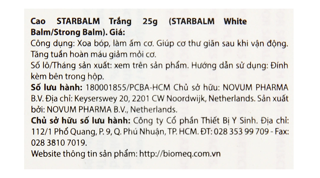 Cao xoa Starbalm trắng - 4