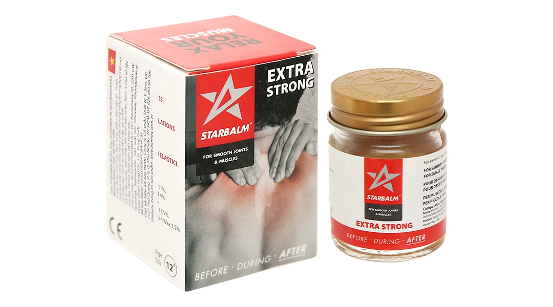 Cao xoa Starbalm đỏ làm ấm cơ, giảm mỏi cơ lọ 25g - 