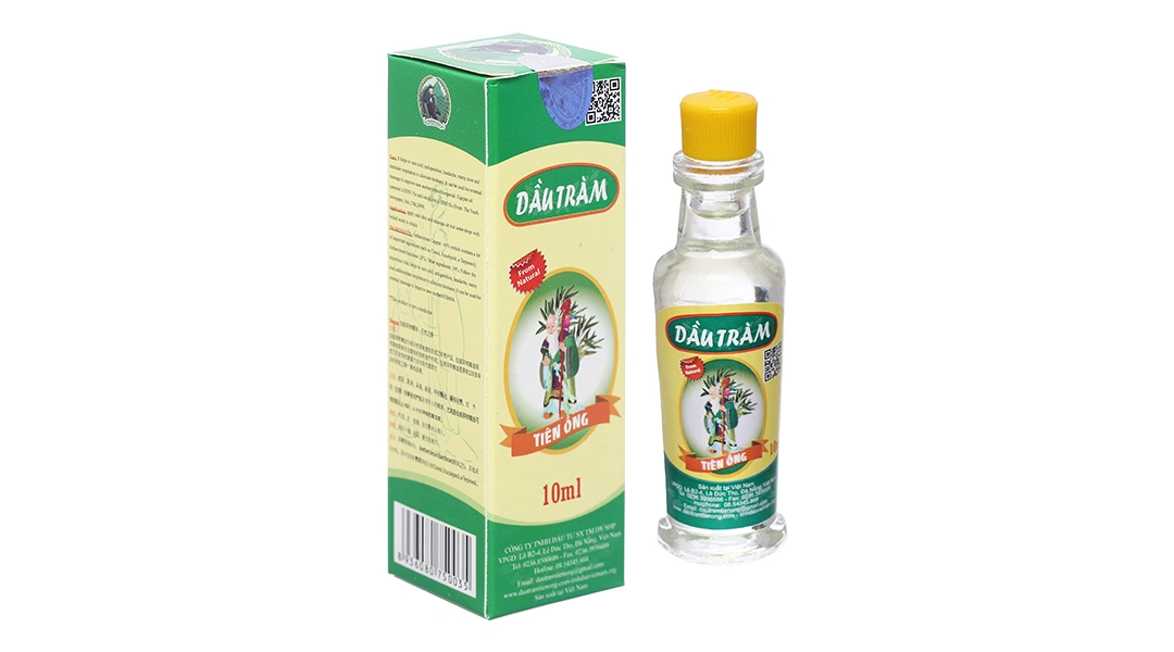 Dầu tràm Tiên Ông làm dịu da, giữ ấm cơ thể chai 10ml - 