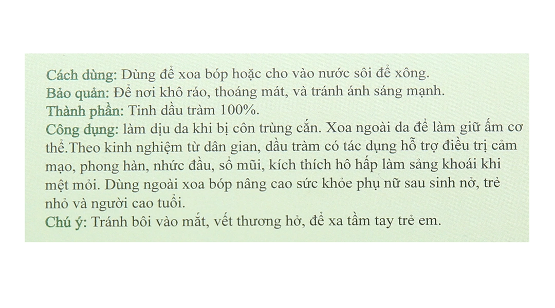 Tinh dầu tràm Linh Ứng trị cảm mạo - 5