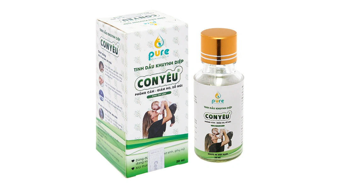 Tinh dầu khuynh diệp Con Yêu giữ ấm, giảm ho do cảm lạnh chai 20ml - 