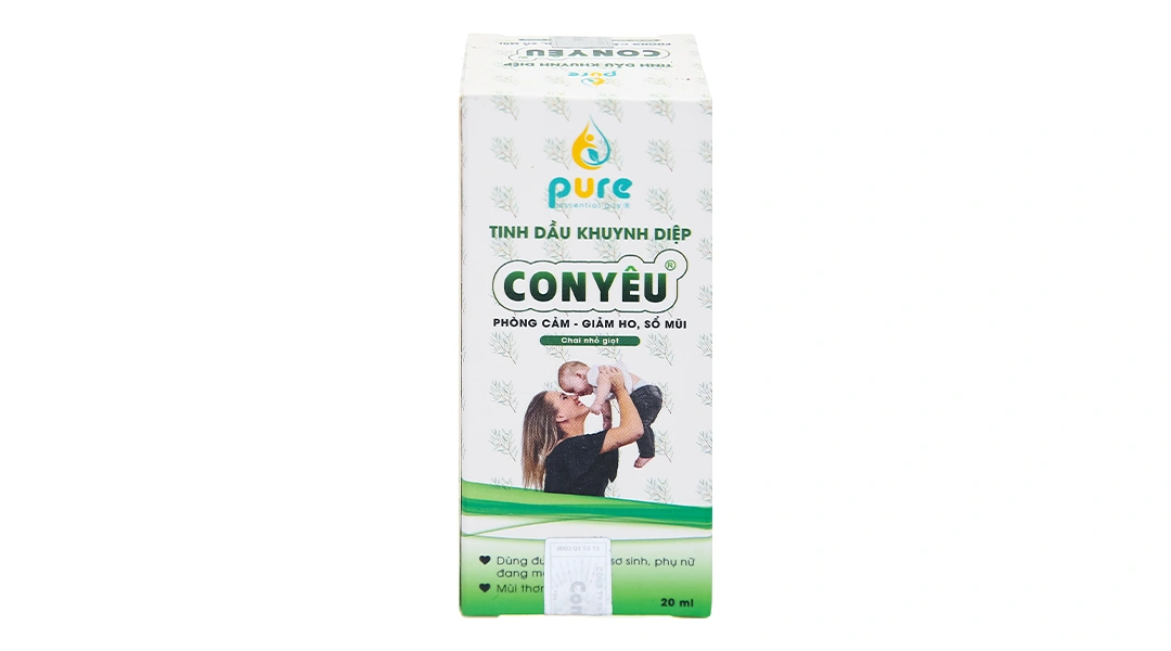 Tinh dầu khuynh diệp Con Yêu giữ ấm, giảm ho do cảm lạnh chai 20ml - 1