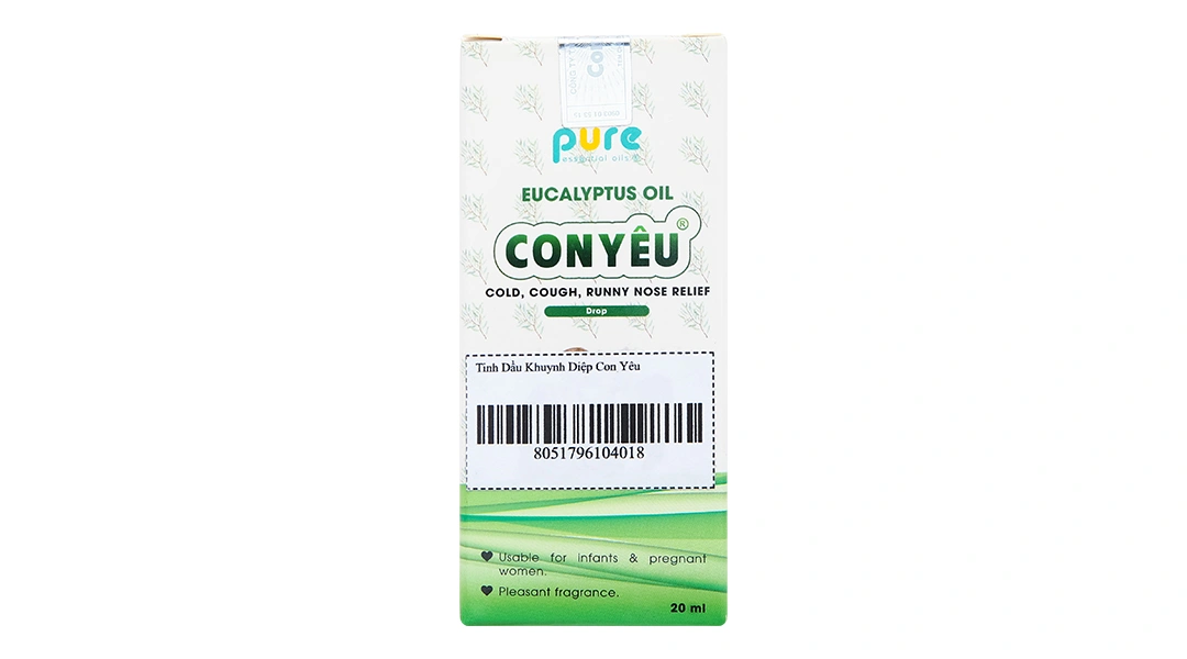 Tinh dầu khuynh diệp Con Yêu giữ ấm, giảm ho do cảm lạnh chai 20ml - 2
