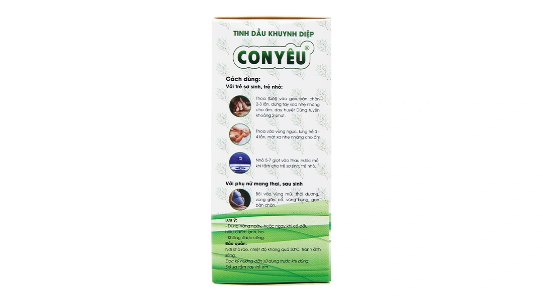 Tinh dầu khuynh diệp Con Yêu giữ ấm, giảm ho do cảm lạnh chai 20ml - 3