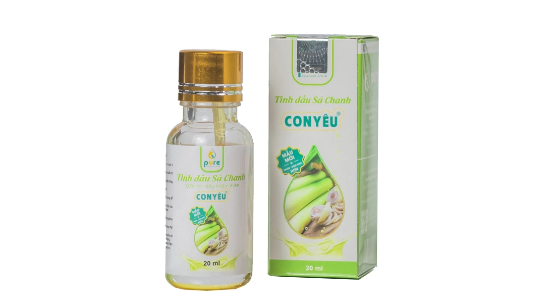 Tinh dầu sả chanh Con Yêu xông hơi, xua muỗi chai 20ml - 