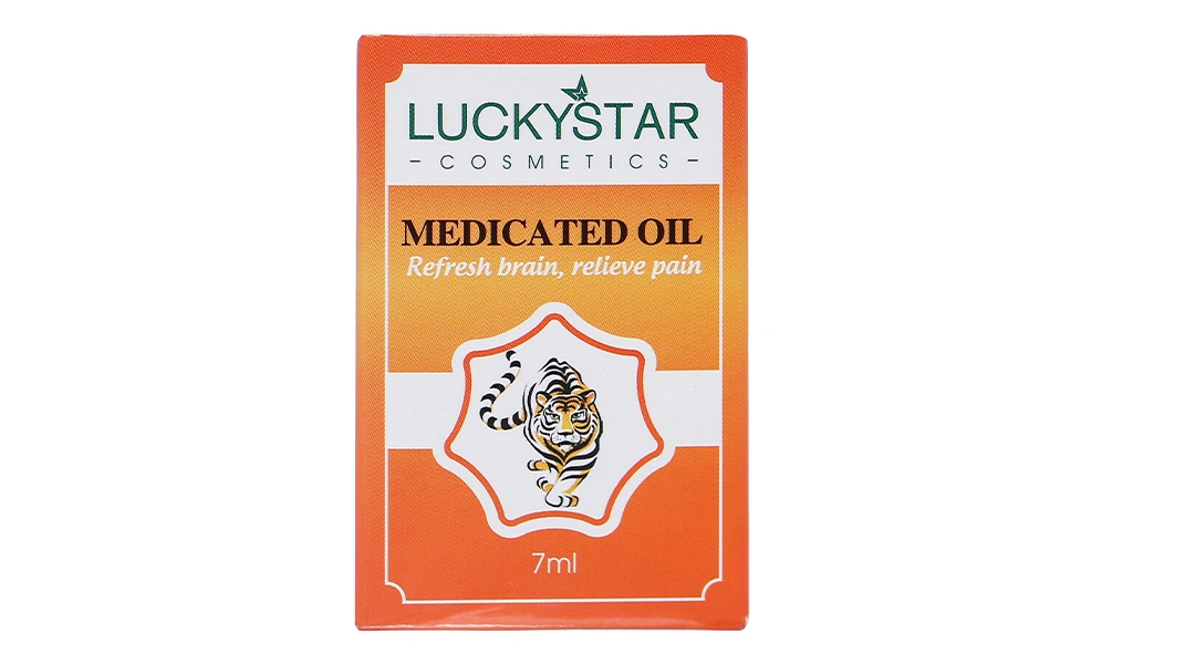 Dầu gió đỏ LuckyStar dùng giữ ấm cơ thể và xoa bóp chai 7ml - 1
