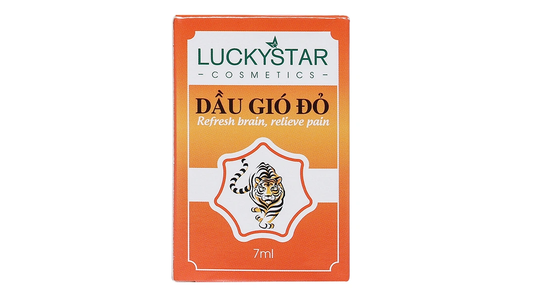Dầu gió đỏ LuckyStar dùng giữ ấm cơ thể và xoa bóp chai 7ml - 2