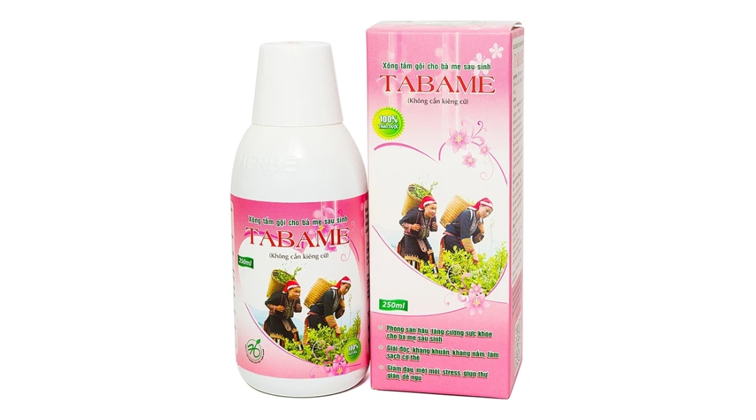Xông thảo dược Tabame giảm đau nhức cho bà mẹ sau sinh chai 250ml - 