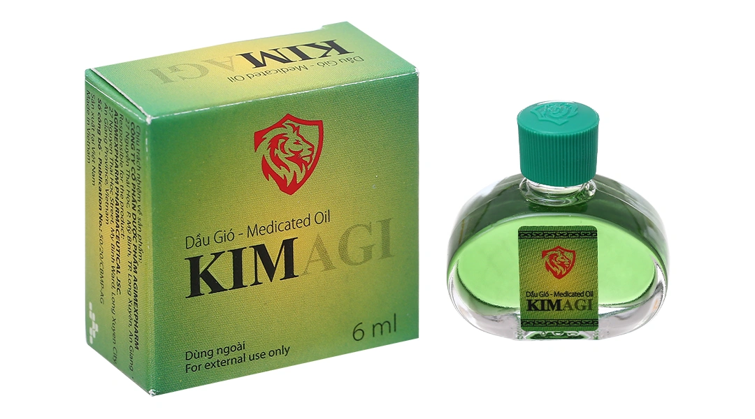 Dầu gió Kim Agi giữ ấm, dịu vết ngứa chai 6ml - 