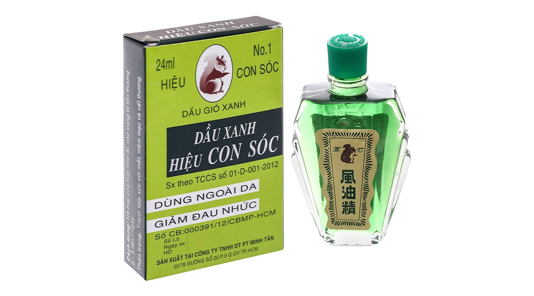 Dầu gió xanh hiệu Con Sóc giảm đau nhức, côn trùng cắn chai 12ml - 4