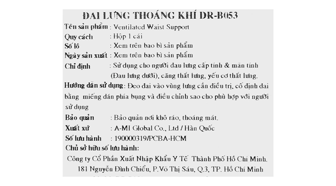 Đai lưng thoáng khí Dr. Med DR-B053 size M - 20