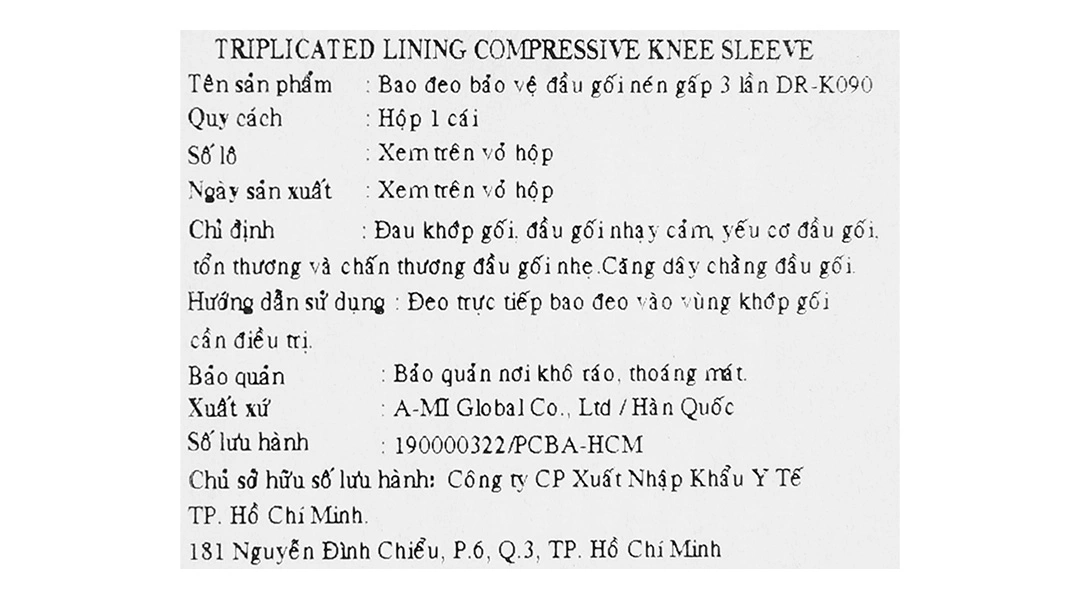 Bao đeo đầu gối Dr. Med DR-K090 size S - 5