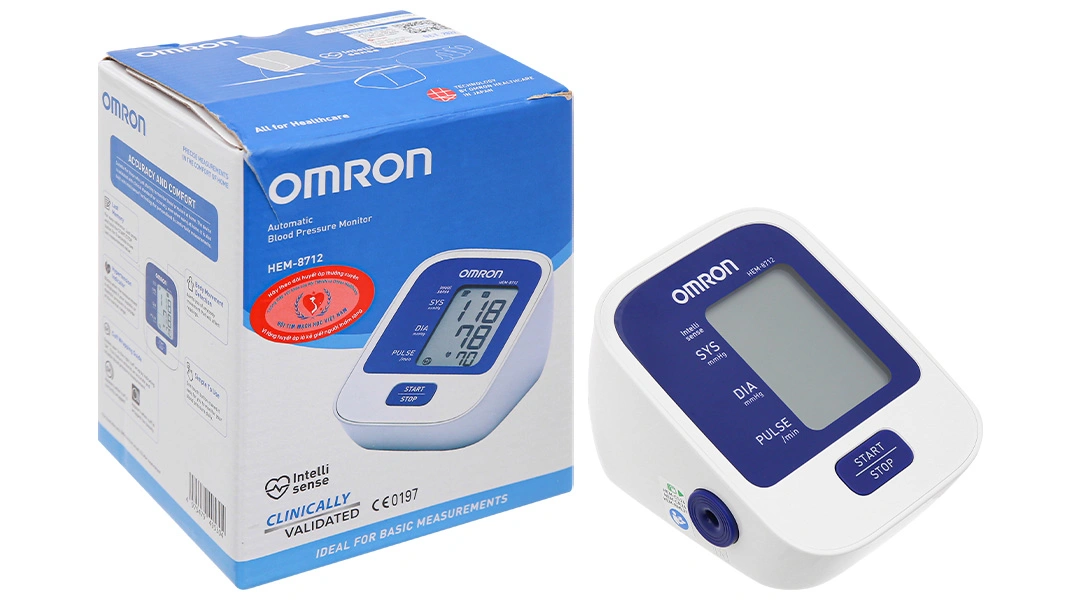 Máy đo huyết áp bắp tay Omron HEM-8712 - 1