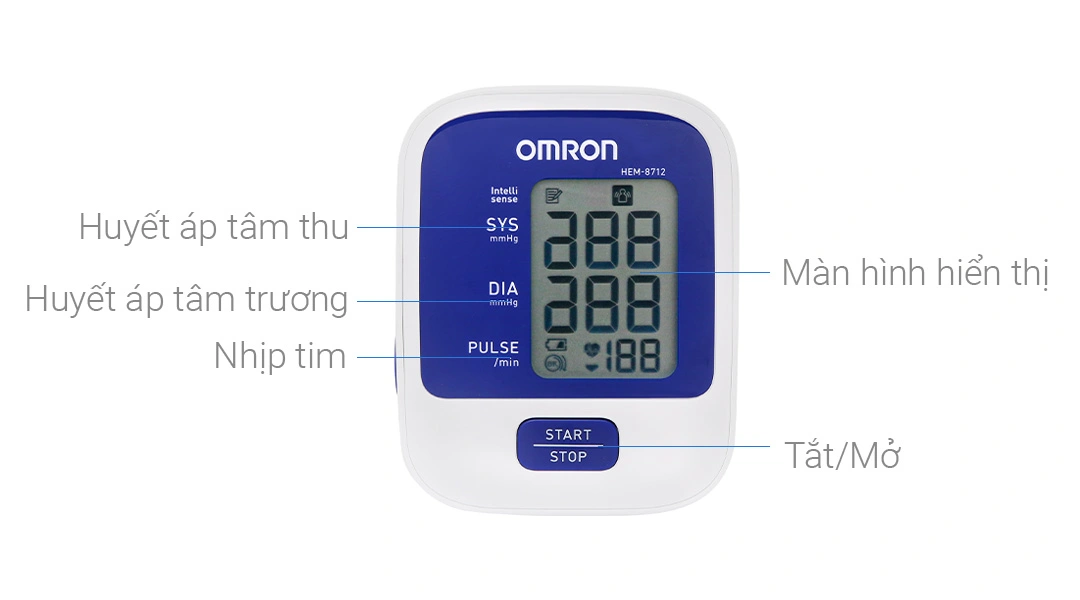 Máy đo huyết áp bắp tay Omron HEM-8712 - 3