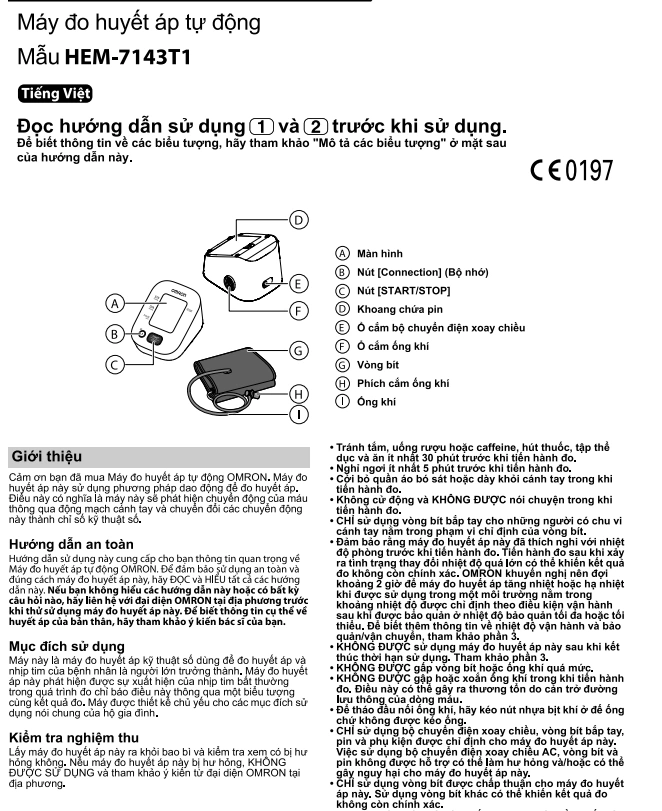 Máy đo huyết áp bắp tay Omron HEM-7143T1 - 12
