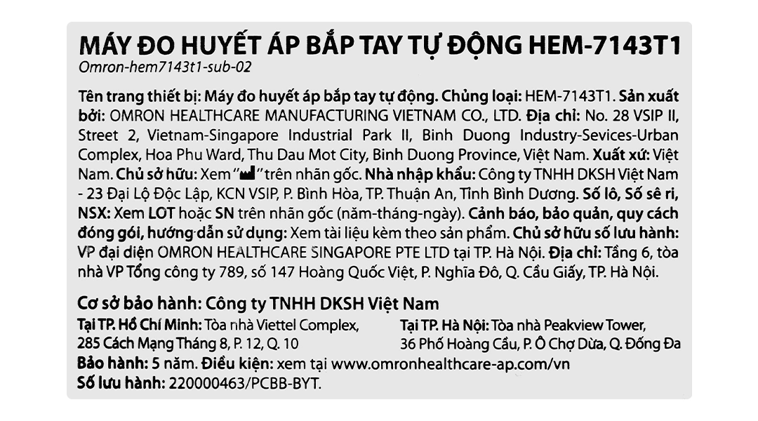 Máy đo huyết áp bắp tay Omron HEM-7143T1 - 11
