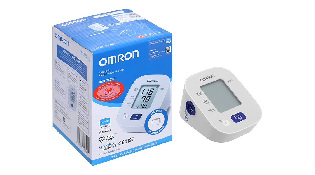 Máy đo huyết áp bắp tay Omron HEM-7143T1 - 1