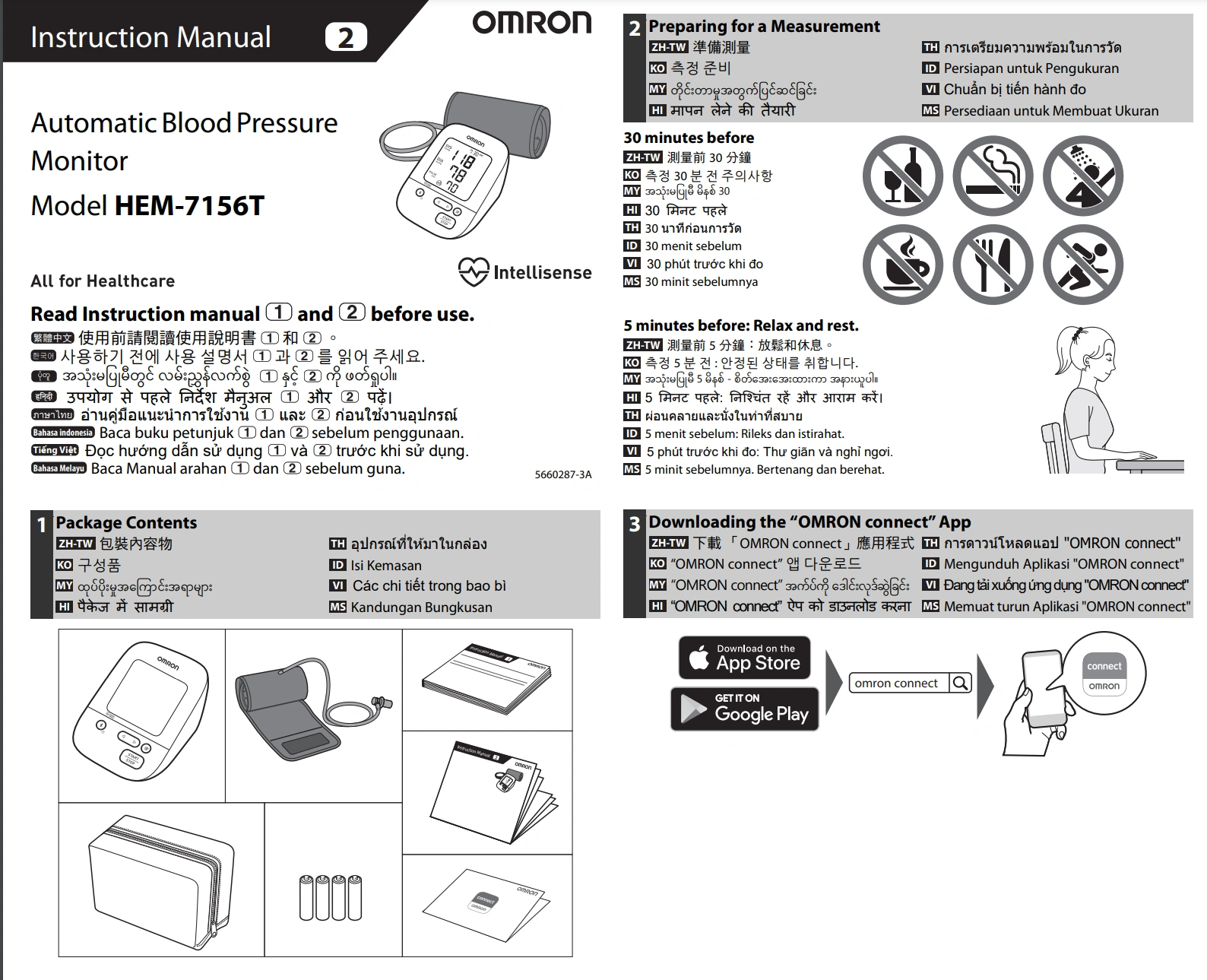 Máy đo huyết áp bắp tay Omron HEM-7156T - 22
