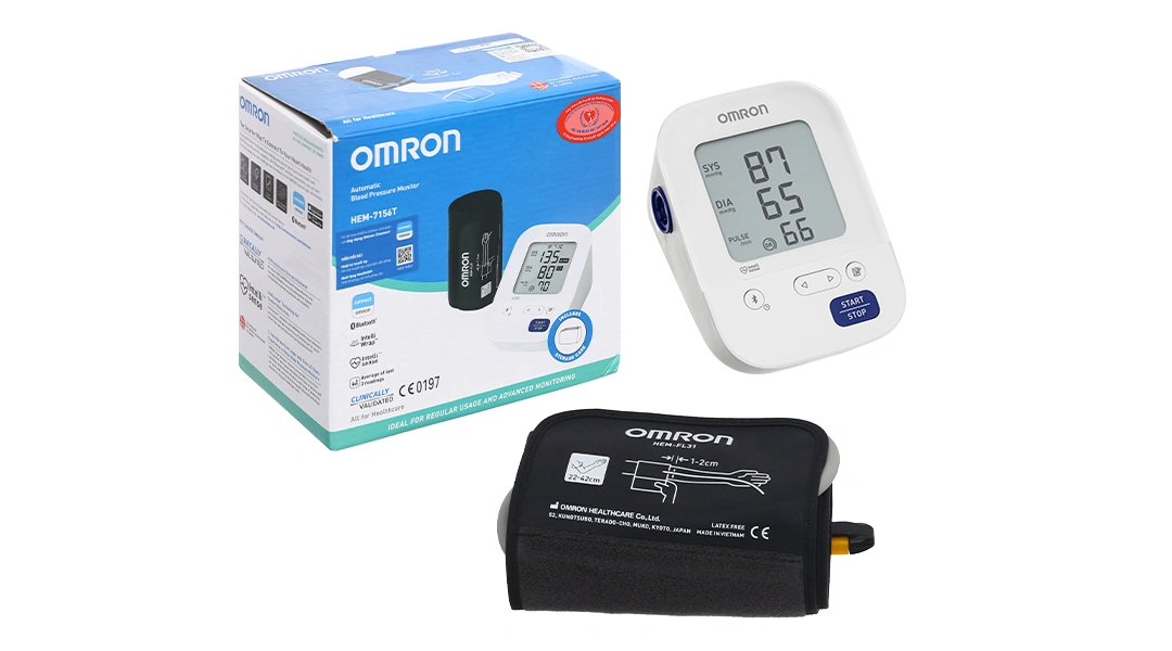 Máy đo huyết áp bắp tay Omron HEM-7156T - 