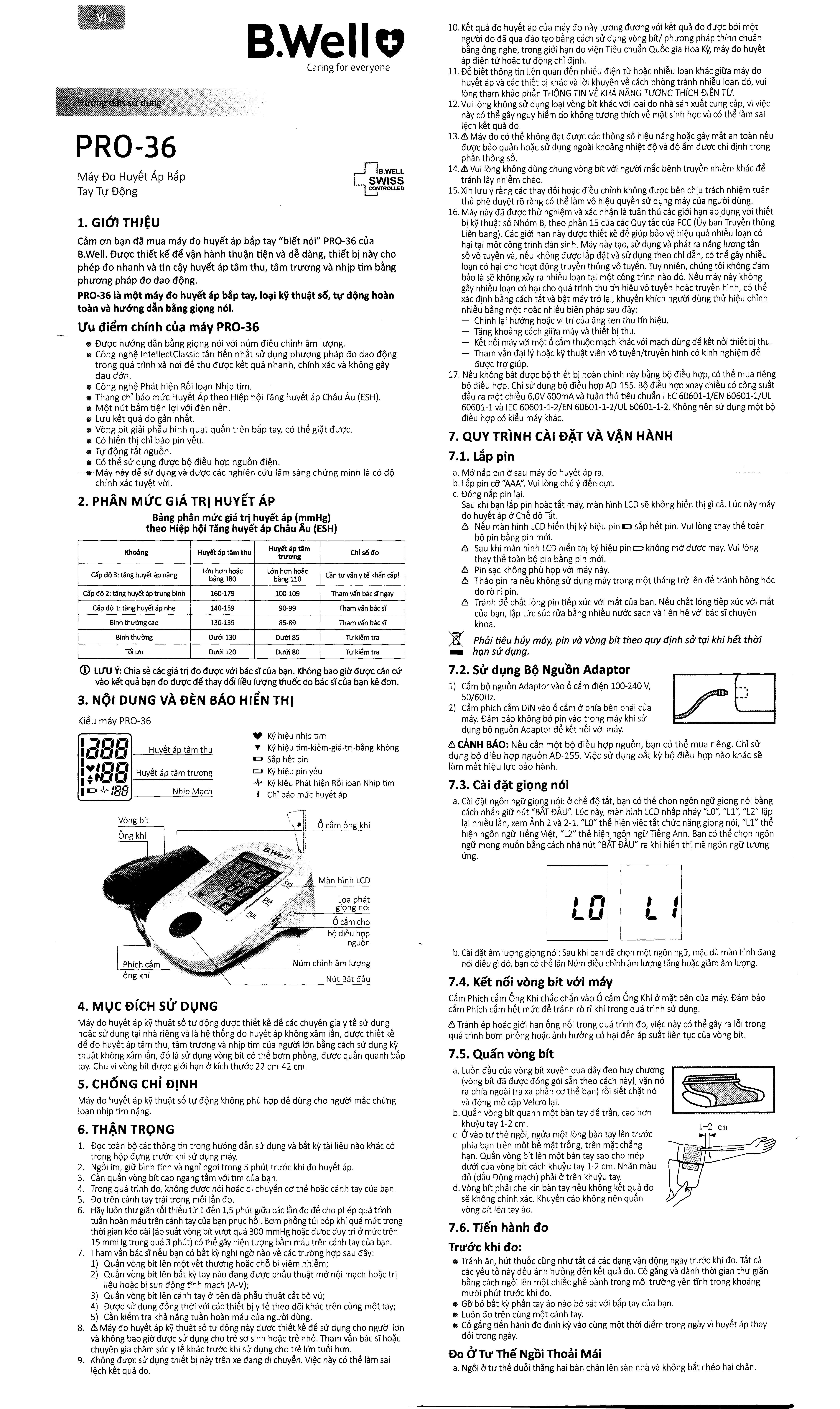 Máy đo huyết áp bắp tay B.Well PRO-36 - 13