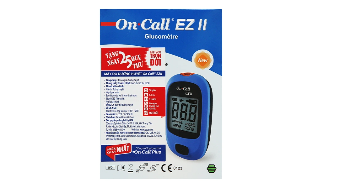 Máy đo đường huyết On Call EZ II (tặng kèm 25 que thử) - 4