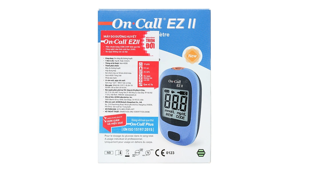 Máy đo đường huyết On Call EZ II (không tặng kèm que thử đường huyết) - 3