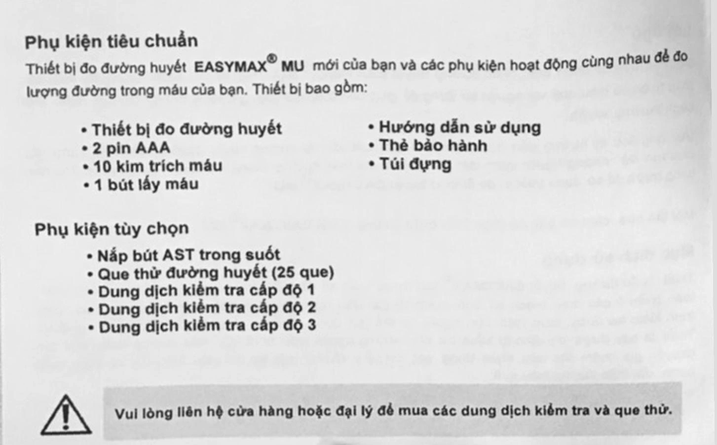 Máy đo đường huyết EasyMax MU (mg/dl) - 57