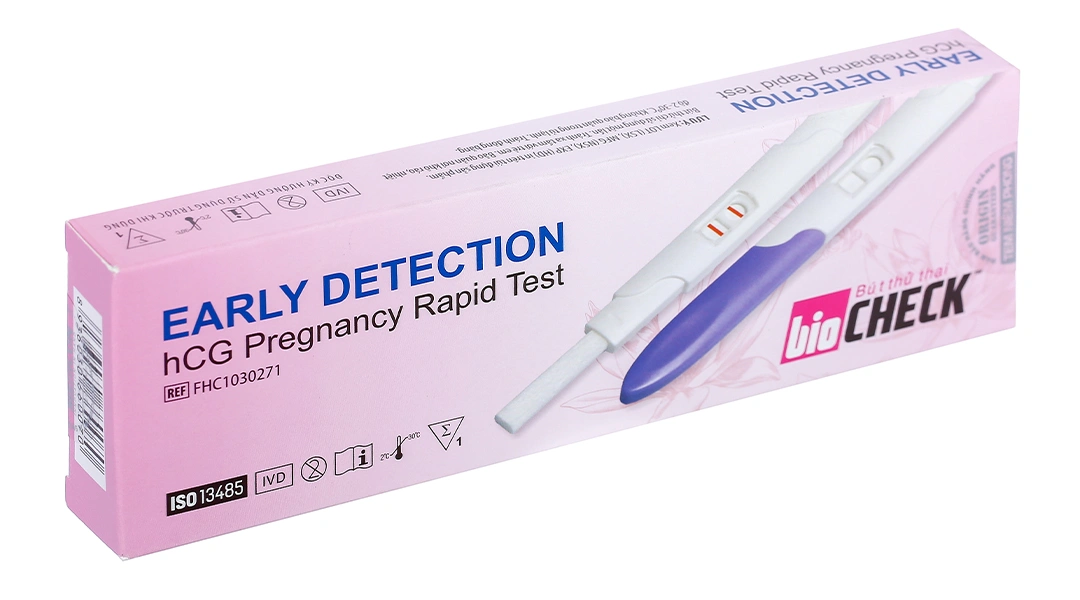 Bút thử thai Biocheck Early Detection hCG Pregnancy Rapid Test - 