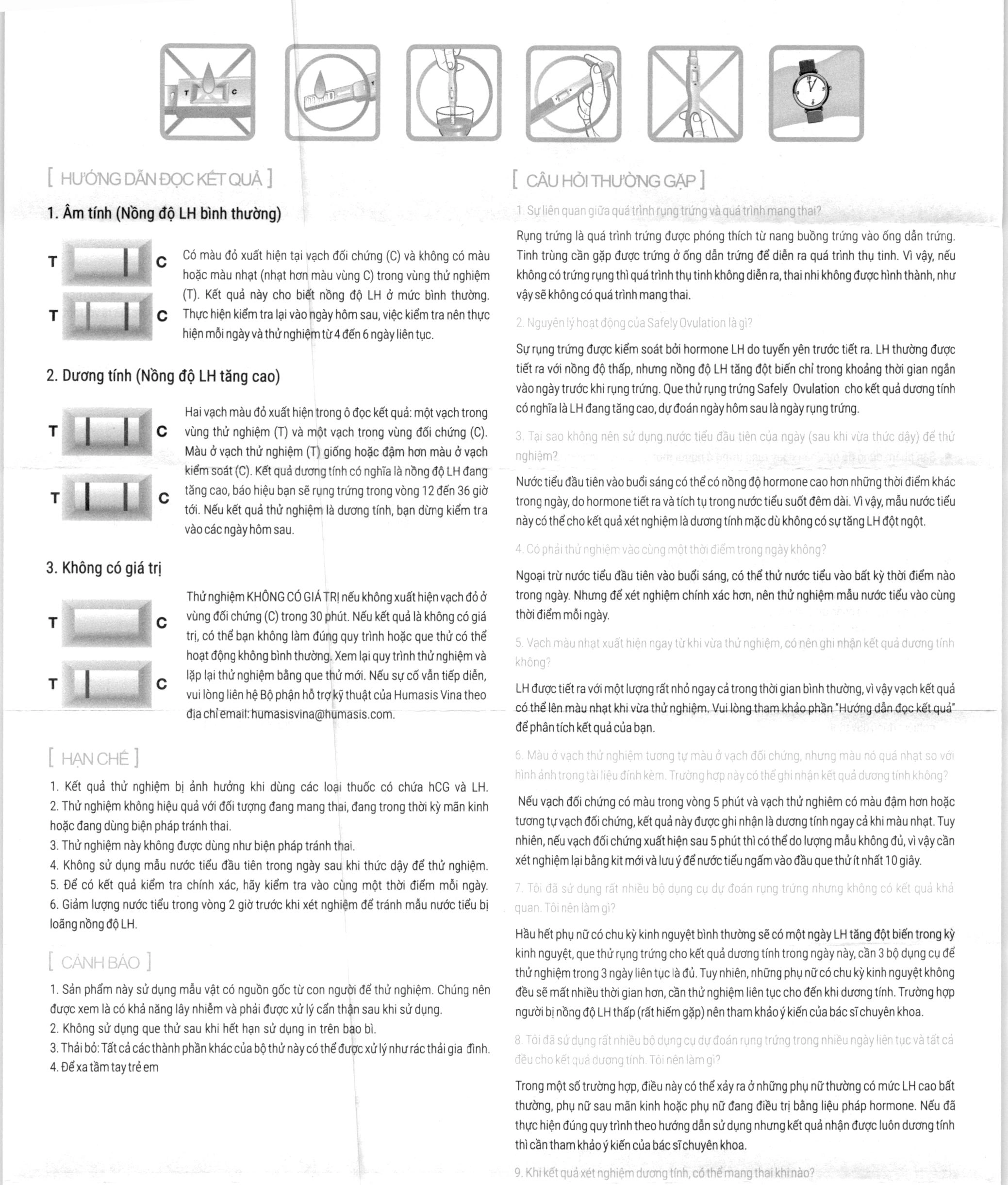 Que thử rụng trứng Safely Ovulation hộp 3 que thử - 14