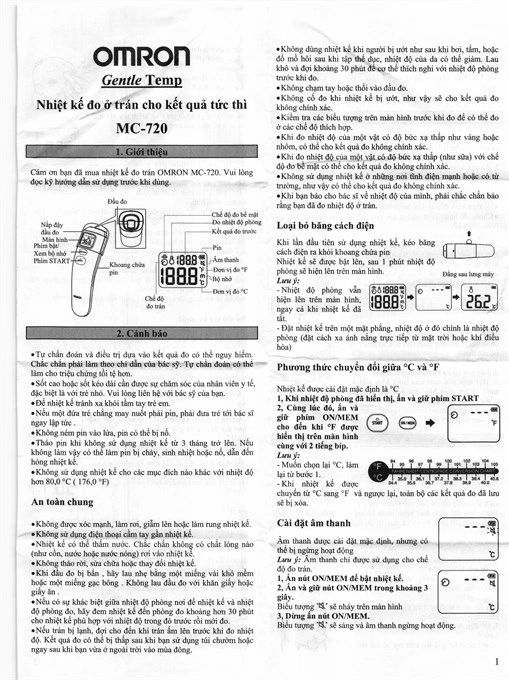 Nhiệt kế hồng ngoại đo trán Omron MC-720 - 5