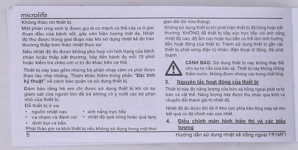 Nhiệt kế hồng ngoại đo trán Microlife FR1MF1 - 14