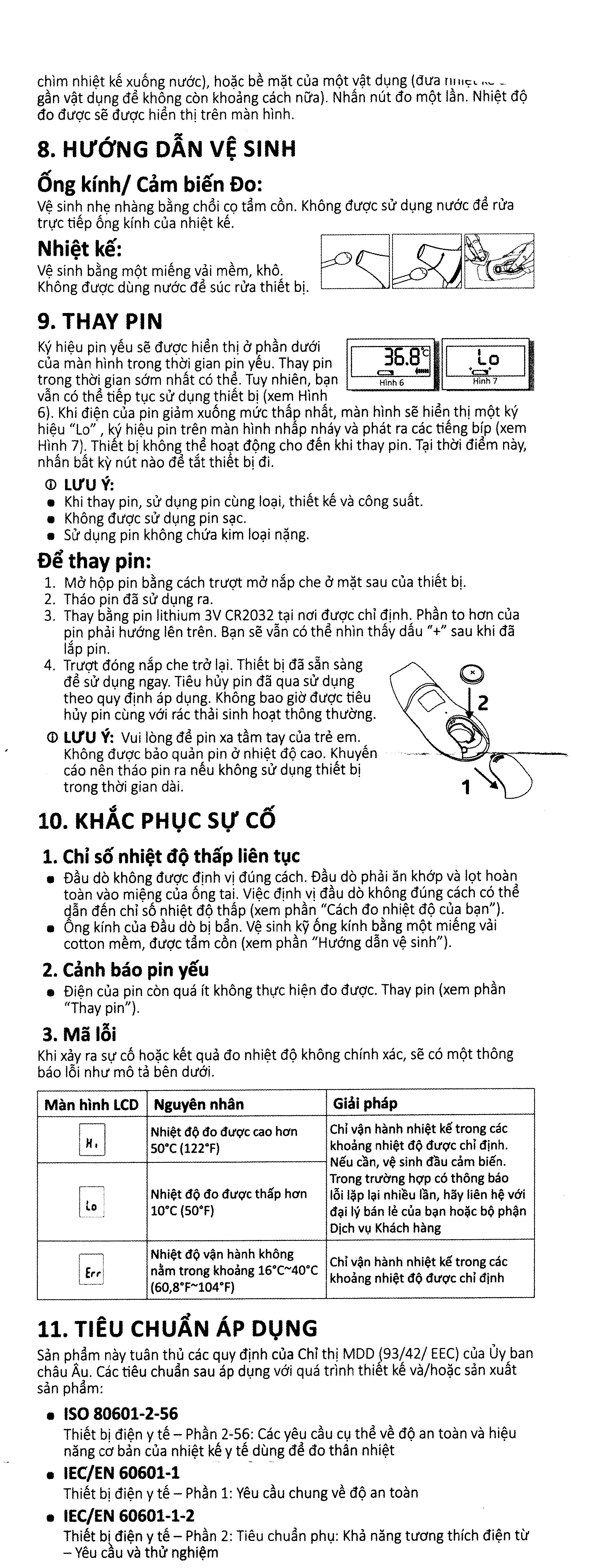 Nhiệt kế hồng ngoại đo trán, tai B.Well WF-1000 - 13