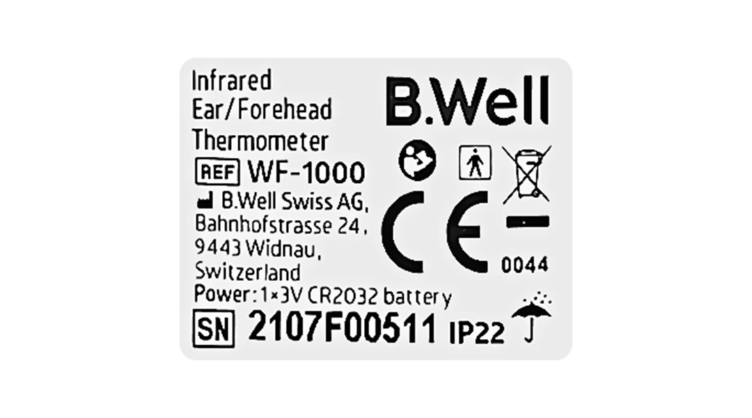 Nhiệt kế hồng ngoại đo trán, tai B.Well WF-1000 - 10