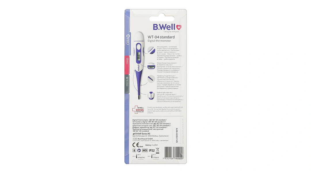 Nhiệt kế điện tử đo thân nhiệt B.Well WT-04 standard - 5