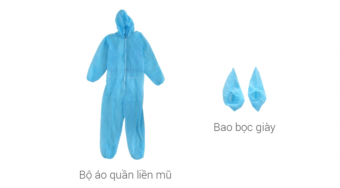 Bộ bảo hộ y tế An Nhiên màu xanh - 