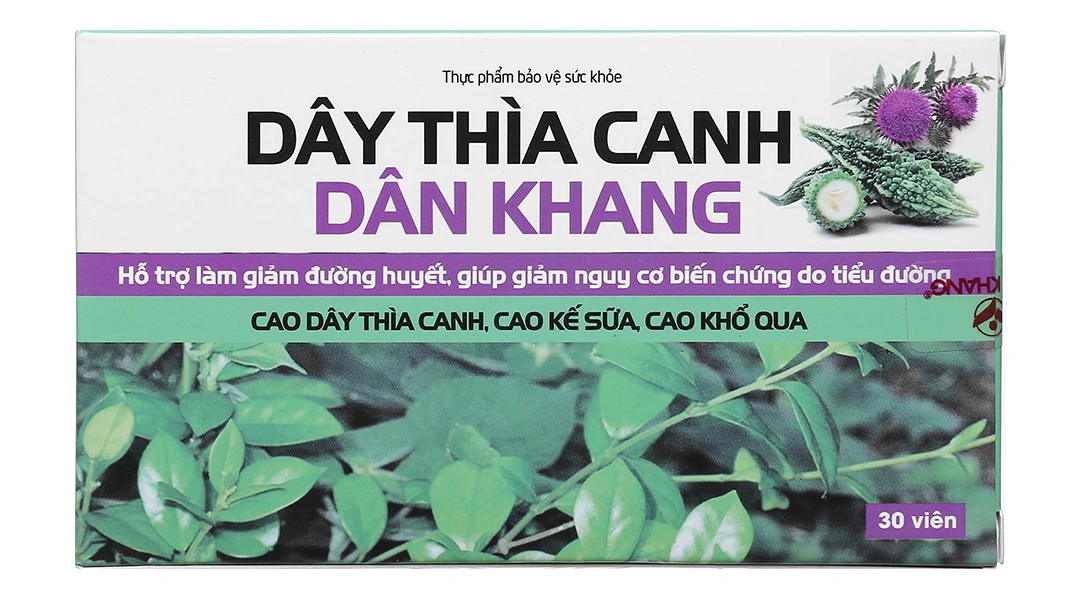 Dây Thìa Canh Dân Khang hỗ trợ làm giảm đường huyết hộp 30 viên - 1