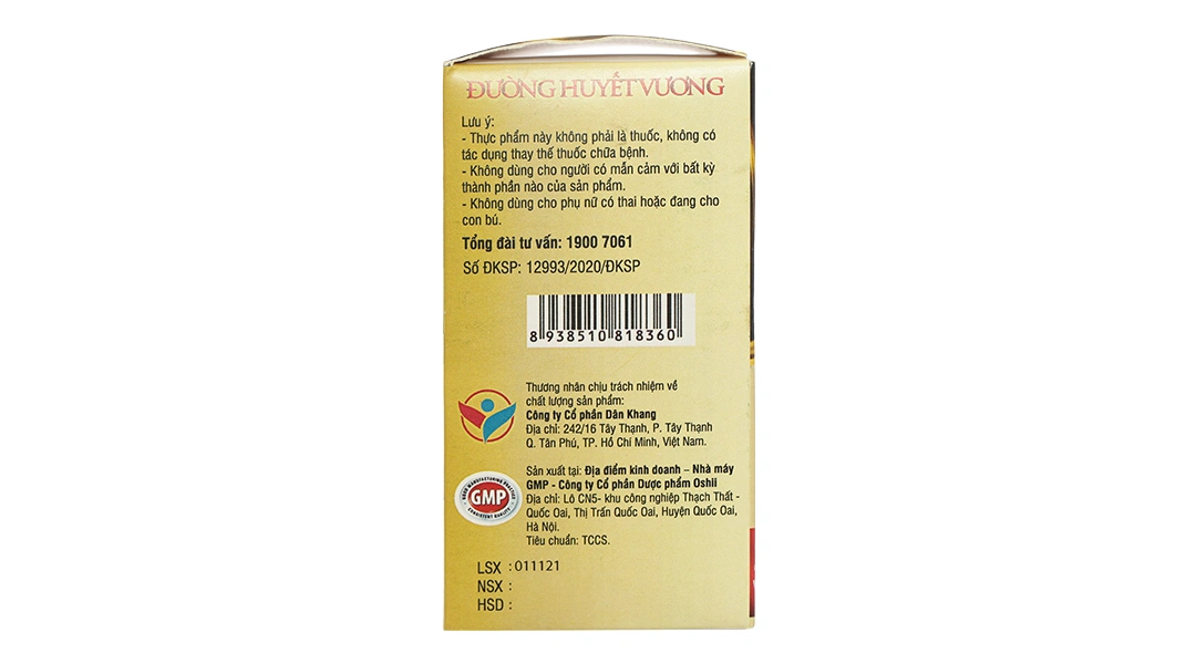 Đường Huyết Vương Dân Khang hộp 30 viên - 3