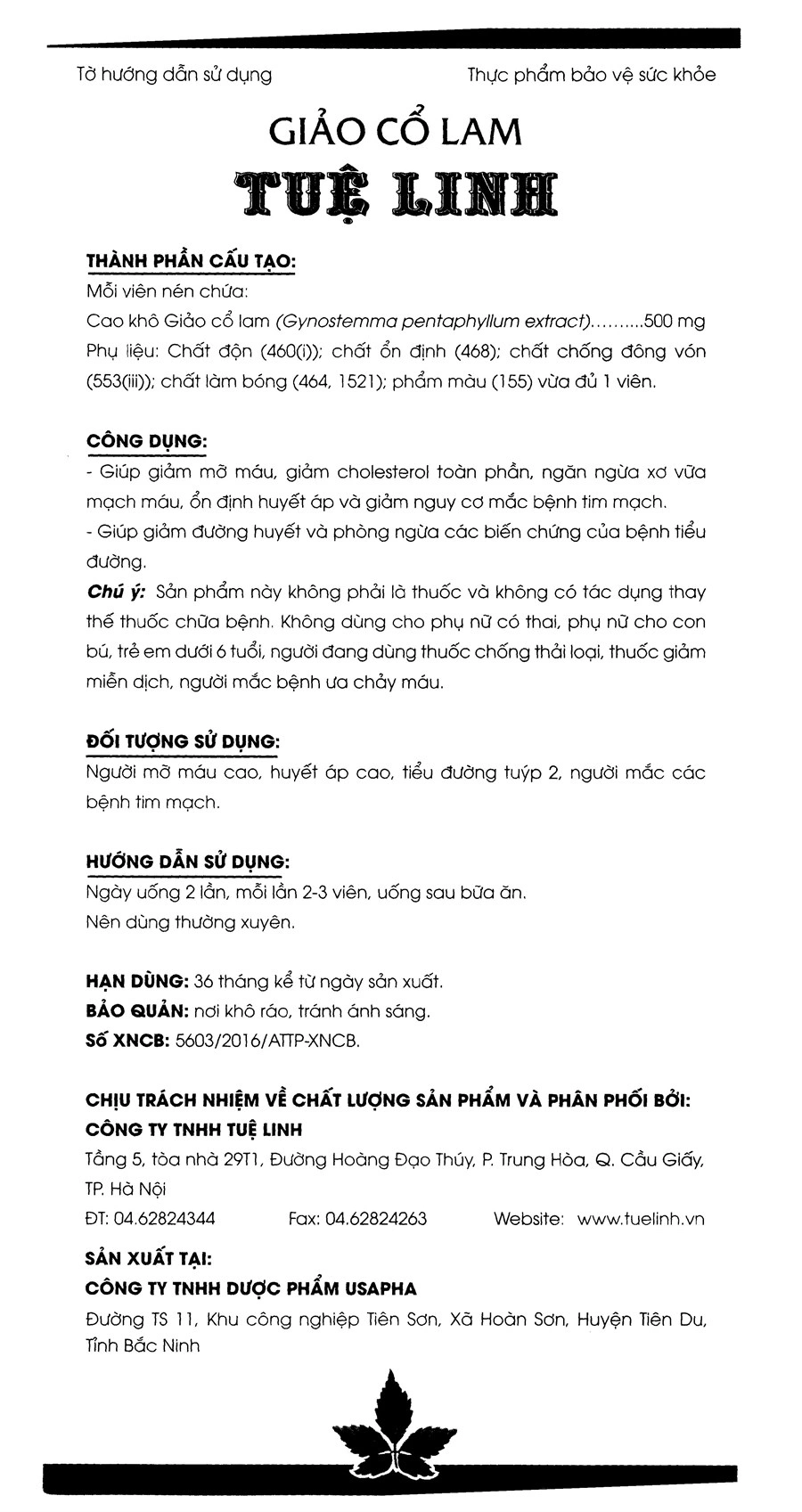 Giảo Cổ Lam Tuệ Linh lọ 60 viên - 5