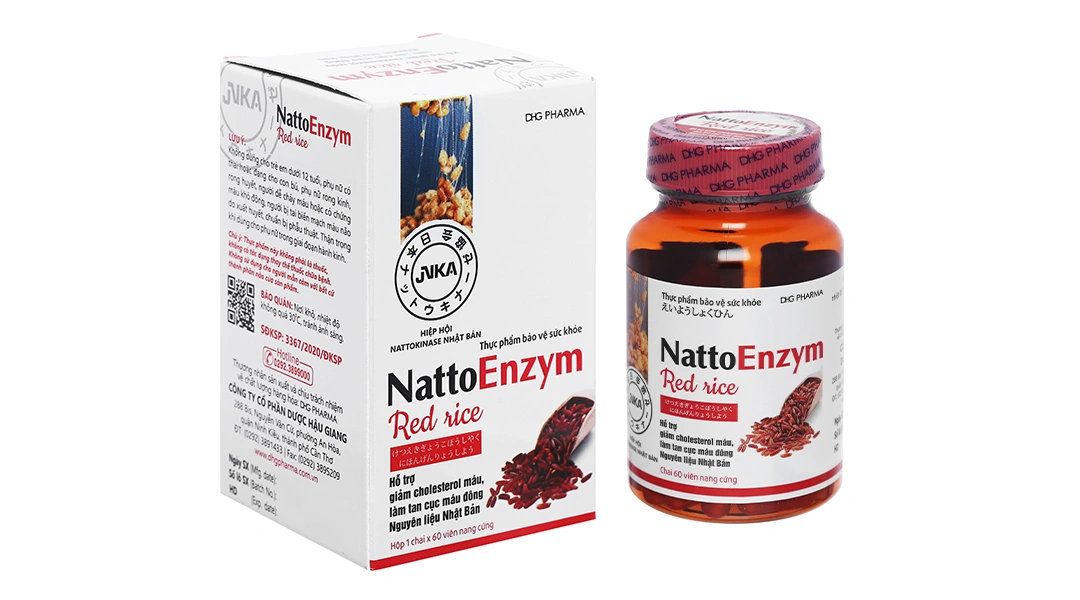 NattoEnzym Red Rice hỗ trợ giảm cholesterol, ngừa đột quỵ hộp 20 viên - 7